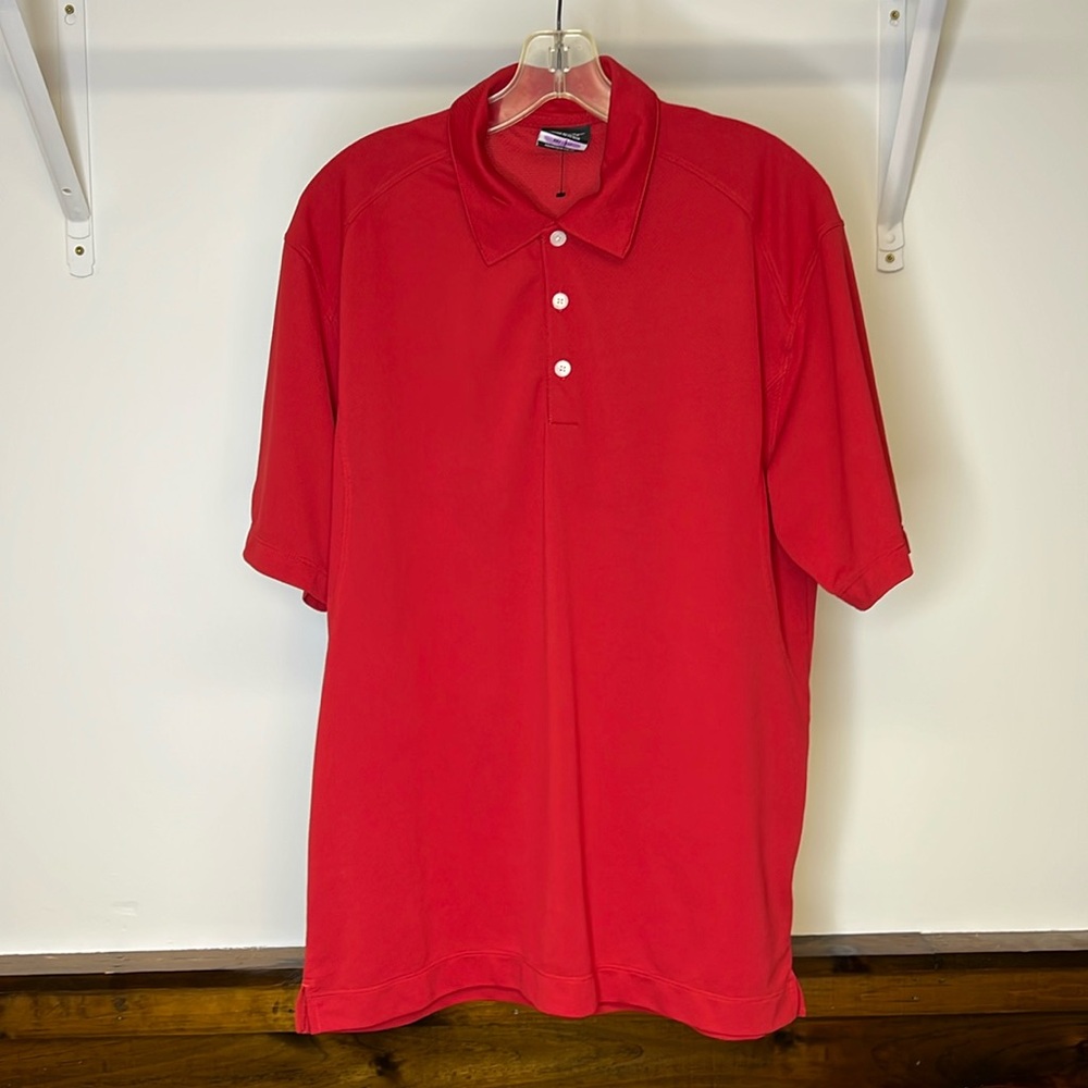 Nike Golf Red 3 Button Polo Shirt- M